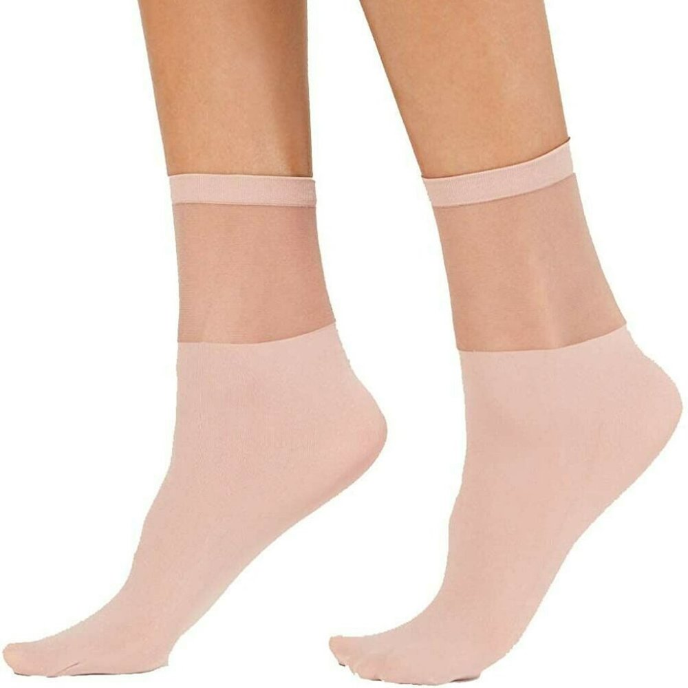 INC Womens Sheer Ankle Socks One Size Pink NWT